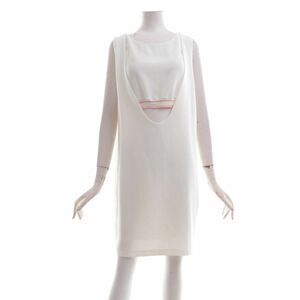 Zara size L off-white cut-out dress